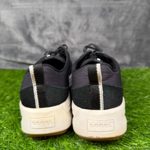 Sorel Ona 503 Black Suede Lace Up Low Top Casual Sneakers Shoes Womens 10.5 - Picture 7 of 13